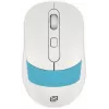 Мышь Оклик 310MW белый/синий оптическая 3200dpi беспров. USB для ноутбука 4but (1869094)