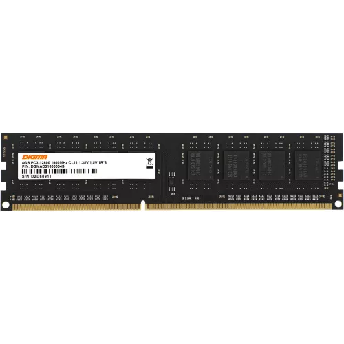 Память DDR3 4GB 1600MHz Digma DGMAD31600004S RTL PC3-12800 CL11 DIMM 240-pin 1.35В single rank Ret