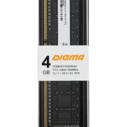 Память DDR3 4GB 1600MHz Digma DGMAD31600004S RTL PC3-12800 CL11 DIMM 240-pin 1.35В single rank Ret