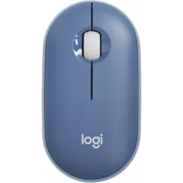Мышь Logitech Pebble M350 синий оптическая 1000dpi silent беспров. BT/Radio USB для ноутбука 3but (910-006655)