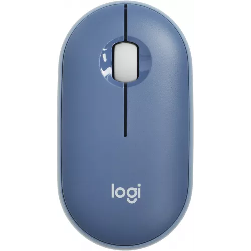Мышь Logitech Pebble M350 синий оптическая 1000dpi silent беспров. BT/Radio USB для ноутбука 3but (910-006655)