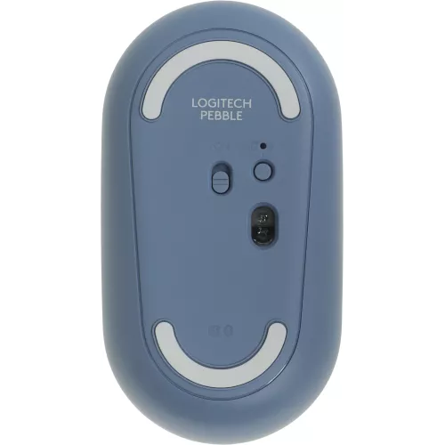 Мышь Logitech Pebble M350 синий оптическая 1000dpi silent беспров. BT/Radio USB для ноутбука 3but (910-006655)