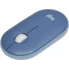 Мышь Logitech Pebble M350 синий оптическая 1000dpi silent беспров. BT/Radio USB для ноутбука 3but (910-006655)