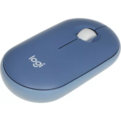 Мышь Logitech Pebble M350 синий оптическая 1000dpi silent беспров. BT/Radio USB для ноутбука 3but (910-006655)