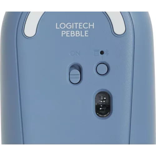 Мышь Logitech Pebble M350 синий оптическая 1000dpi silent беспров. BT/Radio USB для ноутбука 3but (910-006655)