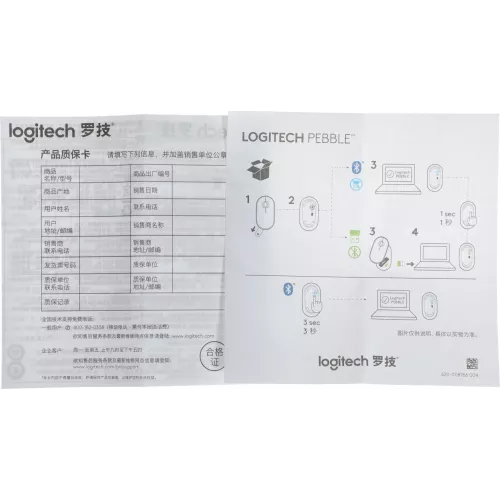 Мышь Logitech Pebble M350 синий оптическая 1000dpi silent беспров. BT/Radio USB для ноутбука 3but (910-006655)