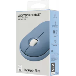 Мышь Logitech Pebble M350 синий оптическая 1000dpi silent беспров. BT/Radio USB для ноутбука 3but (910-006655)