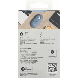 Мышь Logitech Pebble M350 синий оптическая 1000dpi silent беспров. BT/Radio USB для ноутбука 3but (910-006655)
