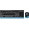 Клавиатура + мышь A4Tech Fstyler FG1035 клав:черный/синий мышь:черный/синий USB беспроводная Multimedia (FG1035 NAVY BLUE)
