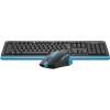 Клавиатура + мышь A4Tech Fstyler FG1035 клав:черный/синий мышь:черный/синий USB беспроводная Multimedia (FG1035 NAVY BLUE)