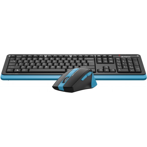Клавиатура + мышь A4Tech Fstyler FG1035 клав:черный/синий мышь:черный/синий USB беспроводная Multimedia (FG1035 NAVY BLUE)