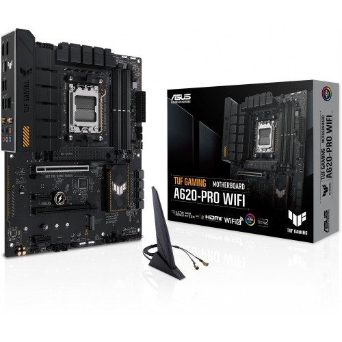Материнская плата Asus TUF GAMING A620-PRO WIFI Socket AM5 AMD A620 4xDDR5 ATX AC`97 8ch(7.1) 2.5Gg RAID+HDMI+DP