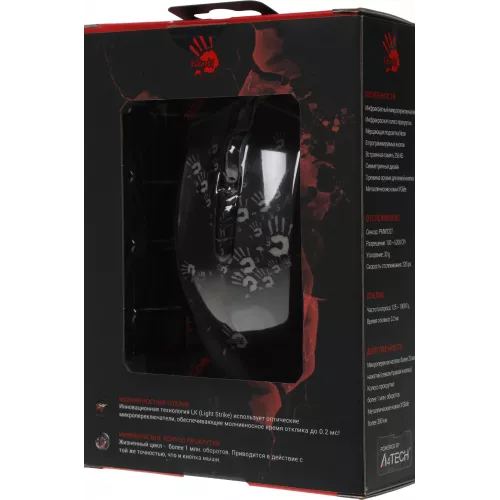 Мышь A4Tech Bloody A60A черный оптическая 6200dpi USB 8but (A60 ACTIVATED)