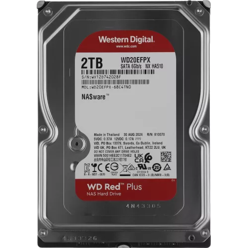 Жесткий диск WD SATA-III 2TB WD20EFPX NAS Red Plus (5400rpm) 64Mb 3.5"