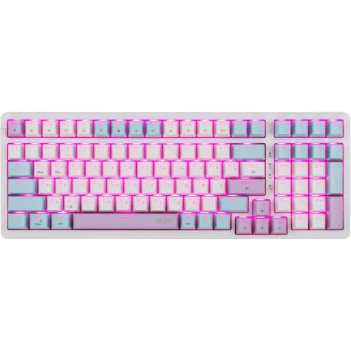 Клавиатура Acer OKW304 механическая белый USB for gamer LED (ZL.KBDCC.01V) кабель 1.8м