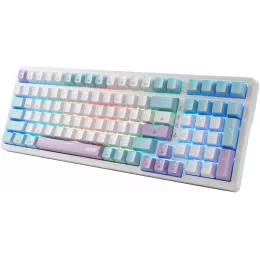 Клавиатура Acer OKW304 механическая белый USB for gamer LED (ZL.KBDCC.01V) кабель 1.8м