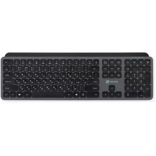 Клавиатура Оклик K859W серый/черный USB беспроводная slim Multimedia (2002136)