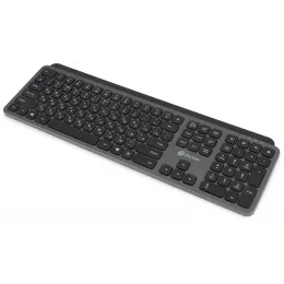Клавиатура Оклик K859W серый/черный USB беспроводная slim Multimedia (2002136)