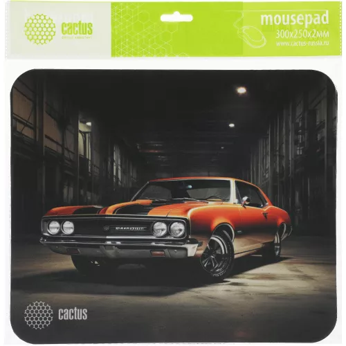 Коврик для мыши Cactus Orange Car рисунок 300x250x2мм (CS-MP-P06M)