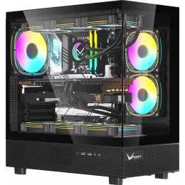 Корпус Formula Crystal Z8 FLOE черный без БП ATX 3x120mm 5x140mm 1xUSB2.0 1xUSB3.0 1xUSB3.1 audio bott PSU