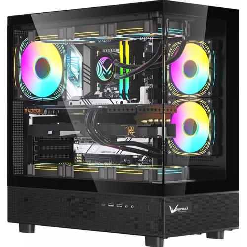 Корпус Formula Crystal Z8 FLOE черный без БП ATX 3x120mm 5x140mm 1xUSB2.0 1xUSB3.0 1xUSB3.1 audio bott PSU