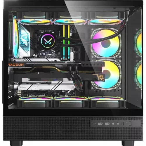 Корпус Formula Crystal Z8 FLOE черный без БП ATX 3x120mm 5x140mm 1xUSB2.0 1xUSB3.0 1xUSB3.1 audio bott PSU