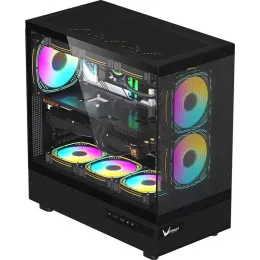 Корпус Formula Crystal Z8 FLOE черный без БП ATX 3x120mm 5x140mm 1xUSB2.0 1xUSB3.0 1xUSB3.1 audio bott PSU