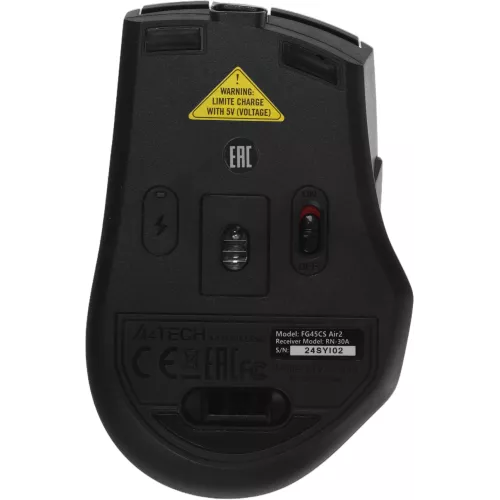Мышь A4Tech Fstyler FG45CS Air2 серый оптическая 2000dpi silent беспров. USB для ноутбука 7but (FG45CS AIR2 USB (STONE GREY))