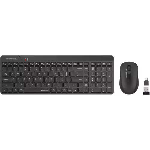 Клавиатура + мышь A4Tech Fstyler FG2300 Air2 клав:черный мышь:черный USB беспроводная slim (FG2300 AIR2 BLACK)