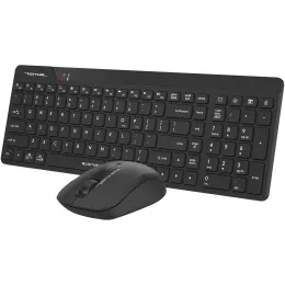 Клавиатура + мышь A4Tech Fstyler FG2300 Air2 клав:черный мышь:черный USB беспроводная slim (FG2300 AIR2 BLACK)