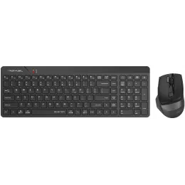 Клавиатура + мышь A4Tech Fstyler FG2400 Air2 клав:черный мышь:черный USB беспроводная slim (FG2400 AIR2 BLACK)