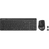 Клавиатура + мышь A4Tech Fstyler FG2400 Air2 клав:черный мышь:черный USB беспроводная slim (FG2400 AIR2 BLACK)