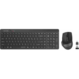 Клавиатура + мышь A4Tech Fstyler FG2400 Air2 клав:черный мышь:черный USB беспроводная slim (FG2400 AIR2 BLACK)
