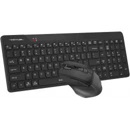 Клавиатура + мышь A4Tech Fstyler FG2400 Air2 клав:черный мышь:черный USB беспроводная slim (FG2400 AIR2 BLACK)