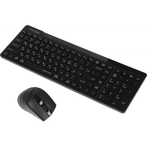 Клавиатура + мышь A4Tech Fstyler FG2400 Air2 клав:черный мышь:черный USB беспроводная slim (FG2400 AIR2 BLACK)
