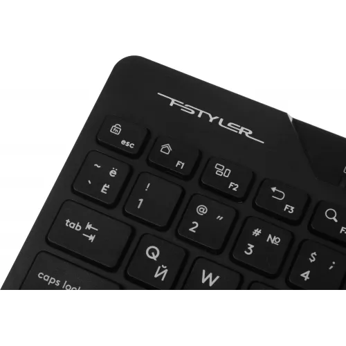 Клавиатура + мышь A4Tech Fstyler FG2400 Air2 клав:черный мышь:черный USB беспроводная slim (FG2400 AIR2 BLACK)