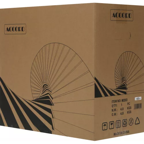 Корпус Accord ACC-M203 черный без БП mATX 2xUSB2.0 1xUSB3.0 audio bott PSU