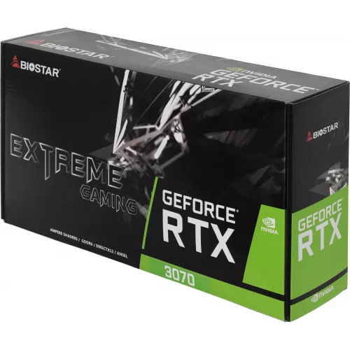 Видеокарта Biostar PCI-E 4.0 VN3706RM82 NVIDIA GeForce RTX 3070 8Gb 256bit GDDR6 1500/14000 HDMIx1 DPx3 HDCP Ret