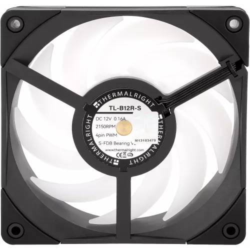 Вентилятор для корпуса Thermalright TL-B12R-S Reverse ARGB 120х120x25.6 черный 4-pin 28.1дБ Ret