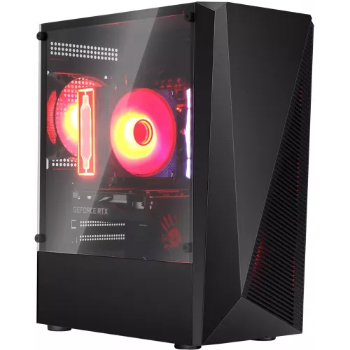 Корпус Bloody BD-CC102F черный без БП mATX 4x120mm 2xUSB2.0 1xUSB3.0 audio bott PSU