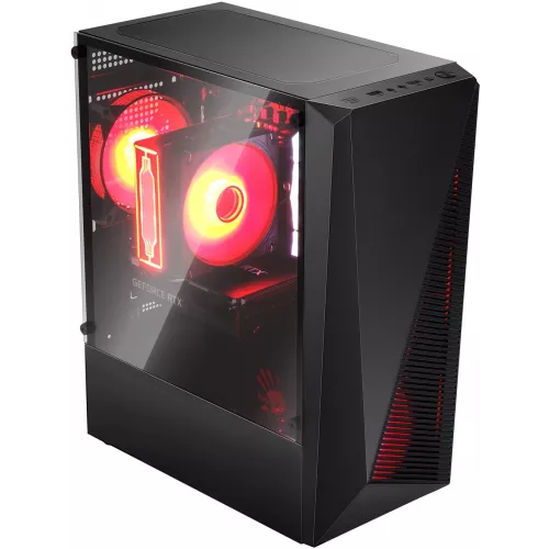 Корпус Bloody BD-CC102F черный без БП mATX 4x120mm 2xUSB2.0 1xUSB3.0 audio bott PSU