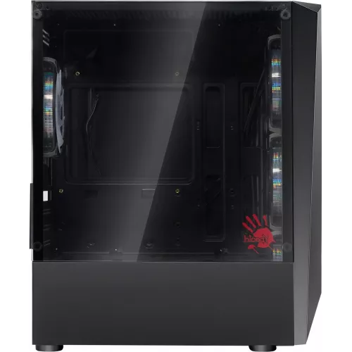 Корпус Bloody BD-CC102F черный без БП mATX 4x120mm 2xUSB2.0 1xUSB3.0 audio bott PSU