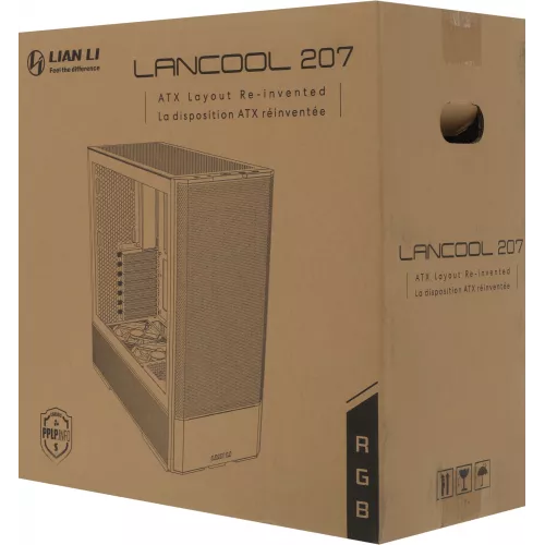 Корпус Lian-Li Lancool 207 черный без БП ATX 4x120mm 2x140mm 2xUSB3.0 audio bott PSU
