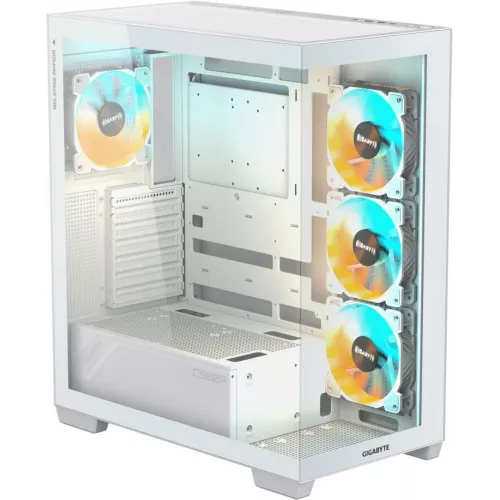 Корпус Gigabyte GB-C500PI ST белый без БП ATX 6x120mm 3x140mm 2xUSB3.0 audio bott PSU