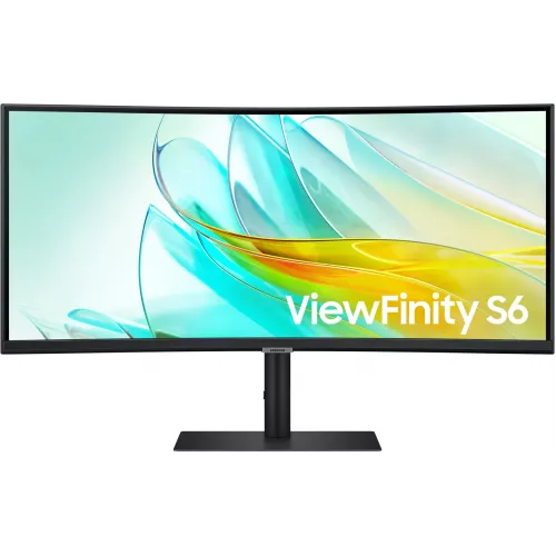 Монитор Samsung 34" ViewFinity S6 S34C650UAIXCI черный VA LED 5ms 21:9 HDMI M/M полуматовая 350cd 178гр/178гр 3440x1440 100Hz FreeSync DP Ultra WQHD USB 8кг