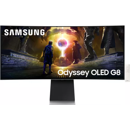 Монитор Samsung 34" Odyssey OLED G8 S34DG852SIXCI серебристый OLED LED 21:9 M/M полуматовая HAS 1000000:1 250cd 178гр/178гр 3440x1440 175Hz G-Sync FreeSync Premium Pro DP Ultra WQHD USB 7.5кг