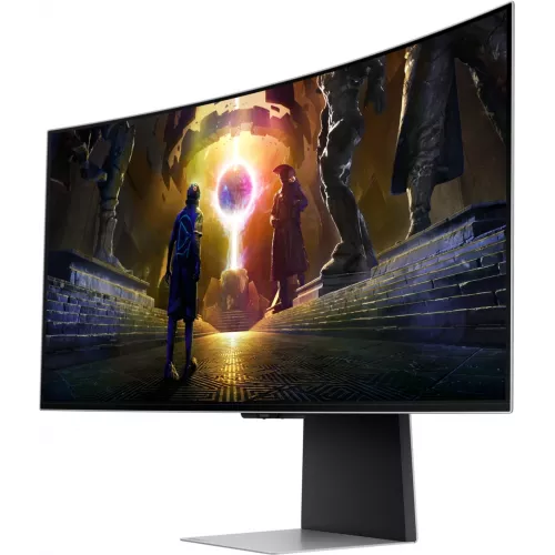 Монитор Samsung 34" Odyssey OLED G8 S34DG852SIXCI серебристый OLED LED 21:9 M/M полуматовая HAS 1000000:1 250cd 178гр/178гр 3440x1440 175Hz G-Sync FreeSync Premium Pro DP Ultra WQHD USB 7.5кг