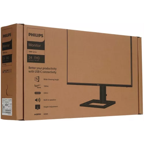Монитор Philips 23.8" 24E1N1300AE черный IPS LED 16:9 HDMI M/M матовая HAS 250cd 178гр/178гр 1920x1080 100Hz FHD USB 4.7кг