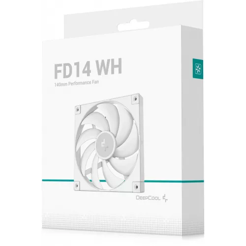 Вентилятор для корпуса Deepcool FD14 140х140x25 белый 4-pin 25.6дБ (R-FD14-WHNPN1-G) Ret