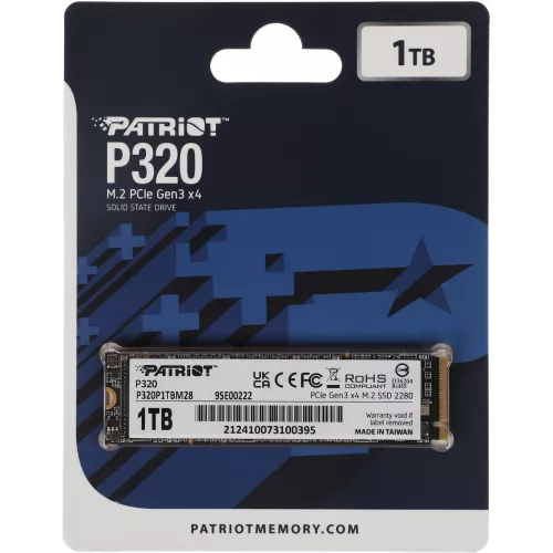 Накопитель SSD Patriot PCIe 3.0 x4 1TB P320P1TBM28 P320 M.2 2280